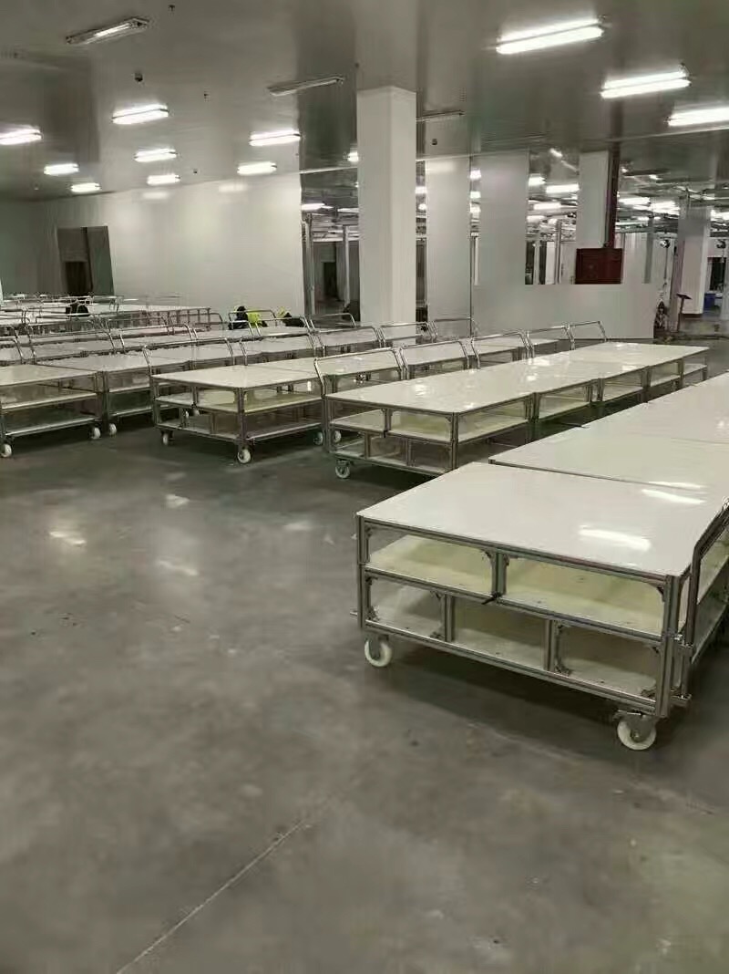 国产猛男GAYB0Y1麻豆工厂车间生产线多层可移动手推车